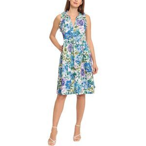 Maggy London Womens  Tie Neck Dress